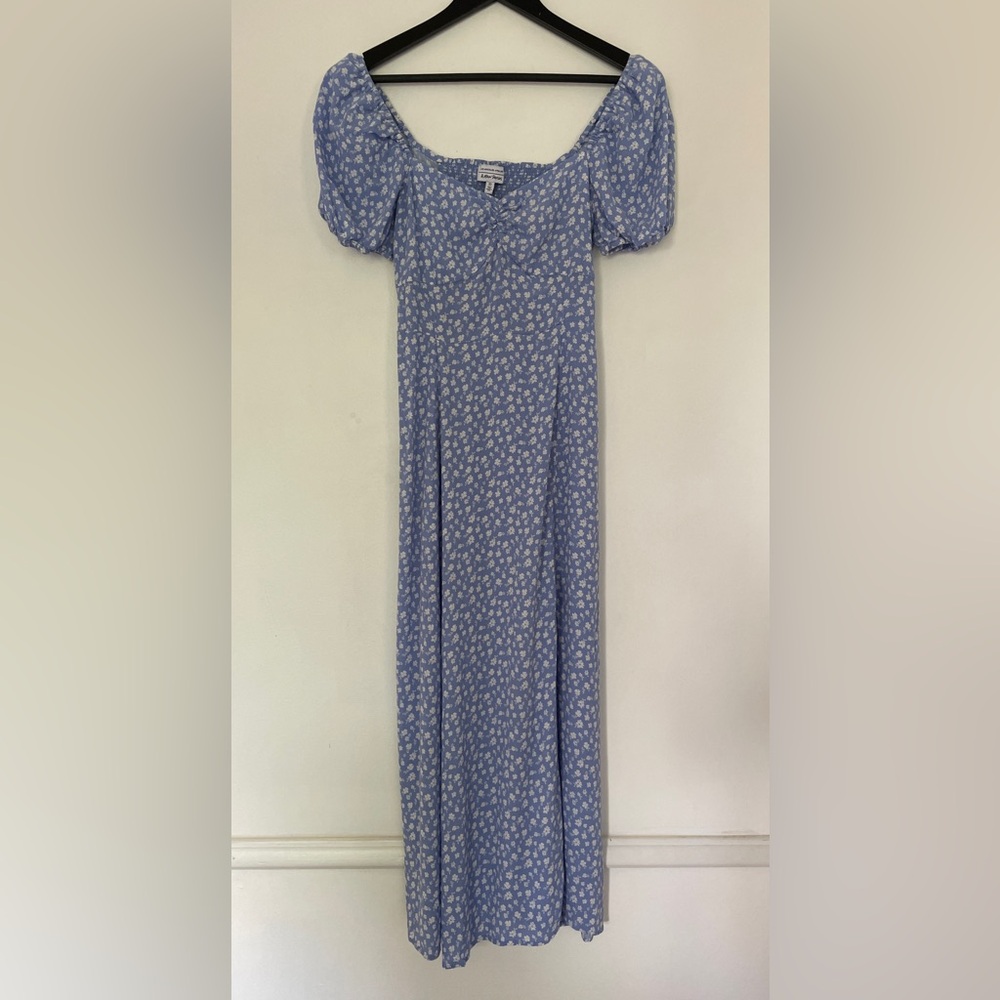 & Other Stories Blue Floral Midi Dress